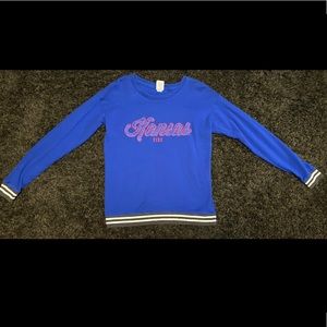 Victoria Secret Pink KU University of Kansas Sweater Size Small SALE